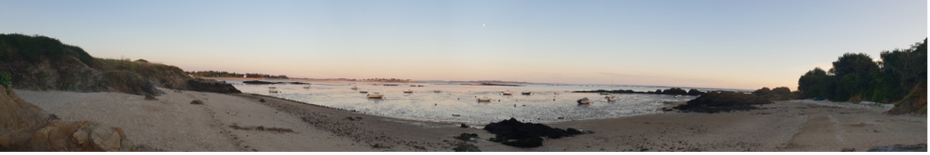 vue plage couche de soleil